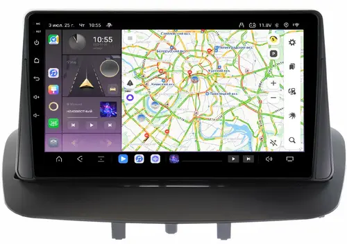 Магнитола для Renault Fluence/ Megane 2009-2017 - Kuberg QLed, Android 13, Быстрейшая, CarPlay, SIM-слот