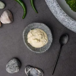 Соусник 45 мл 7,7*7,2 см h3,2 см овальный фарфор Stone Untouched Taiga P.L. Proff Cuisine [1]