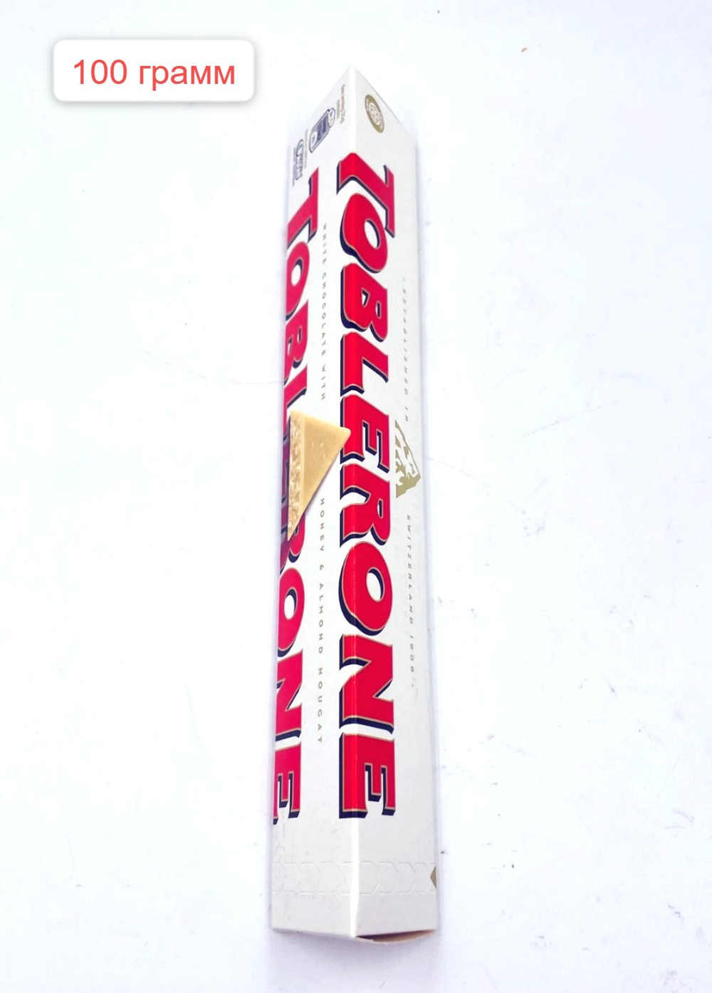 Шоколад Toblerone с медово-миндальной нугой набор из 2-х видов (белый и молочный), 2 шт.х100 г (Швейцария)