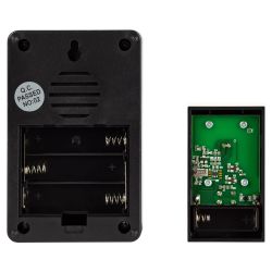 Звонок дверной ЭРА C103B беспроводной LED подсветка IP44 150 м чёрный 38 мелодий | Электрозвонки беспроводные