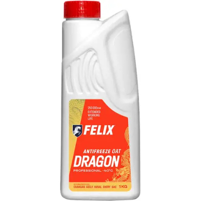 Антифриз Felix Dragon LEC-II G12+ готовый -40 красный 1 кг 430206404