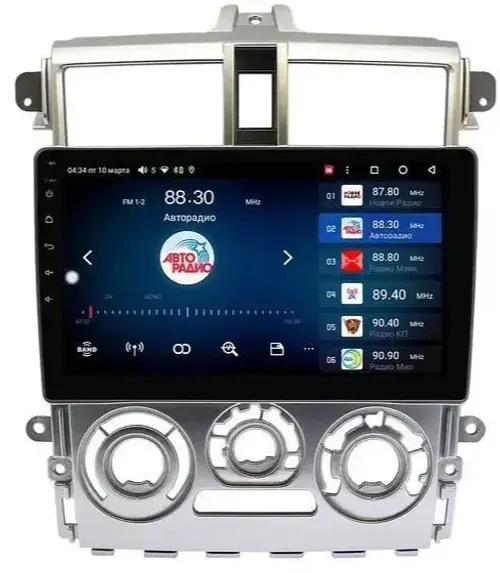 Магнитола для Mitsubishi Colt 6 2002-2012, Colt Plus (правый руль, рамка серебро) - Vaycar VA47-5099 на Android 13, 4G SIM-слот