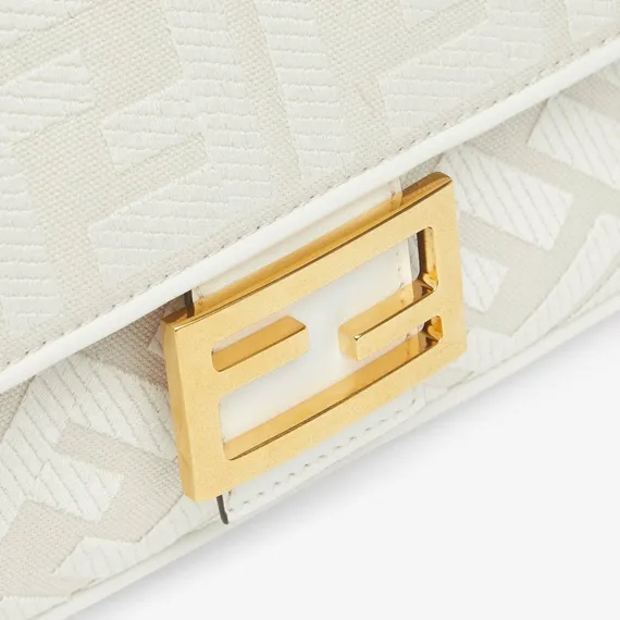 Сумка через плечо Fendi Baguette с логотипом FF белый