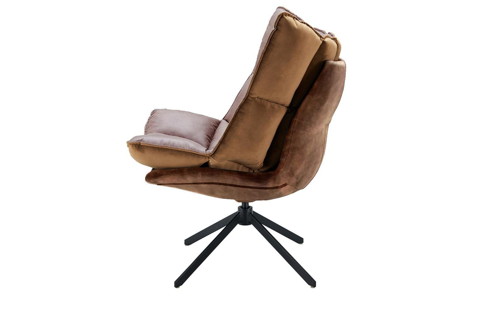 Дизайнерское кресло HUSK DC-1565F коричневое/коричневое (BROWN/brown)