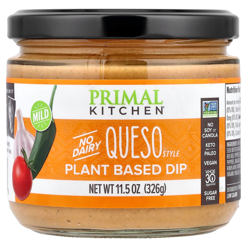 Primal Kitchen, Раствор для соусов на растительной основе Queso, мягкий, 326 г (11,5 унции)