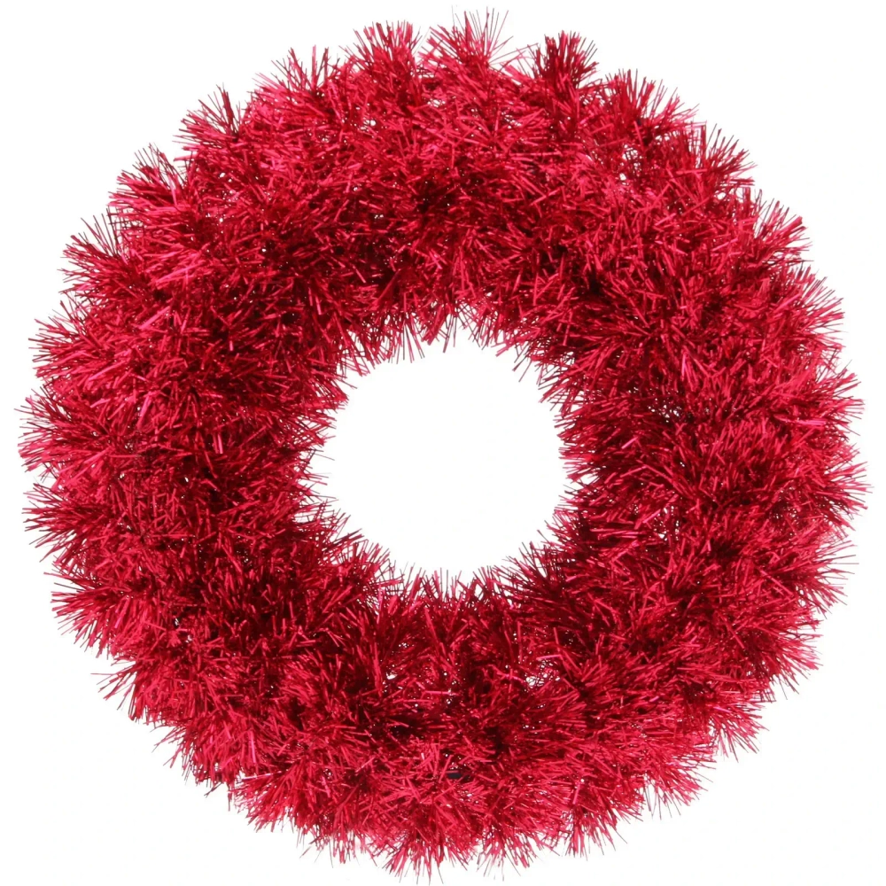 Венок декоративный TINSEL «Яркие переливы» 38 см, Красный