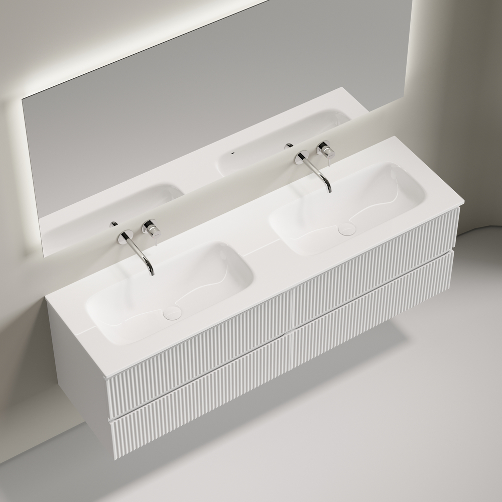 Тумба подвесная Sancos Snob R c двумя ящиками 790х445х500, Bianco, SNR80W, арт. SNR80W