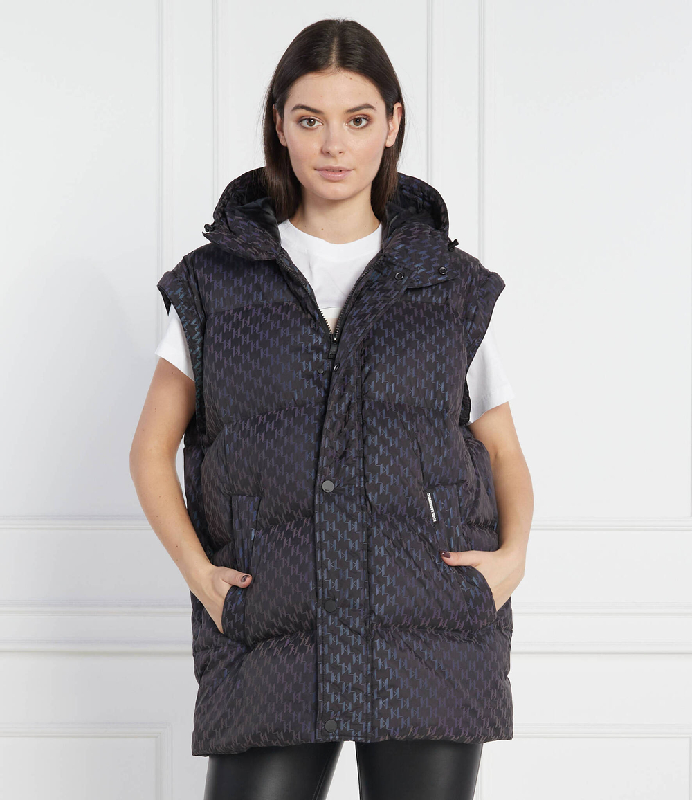 пуховая куртка 2в1 reflect monogram Karl Lagerfeld - черный(226W1580)