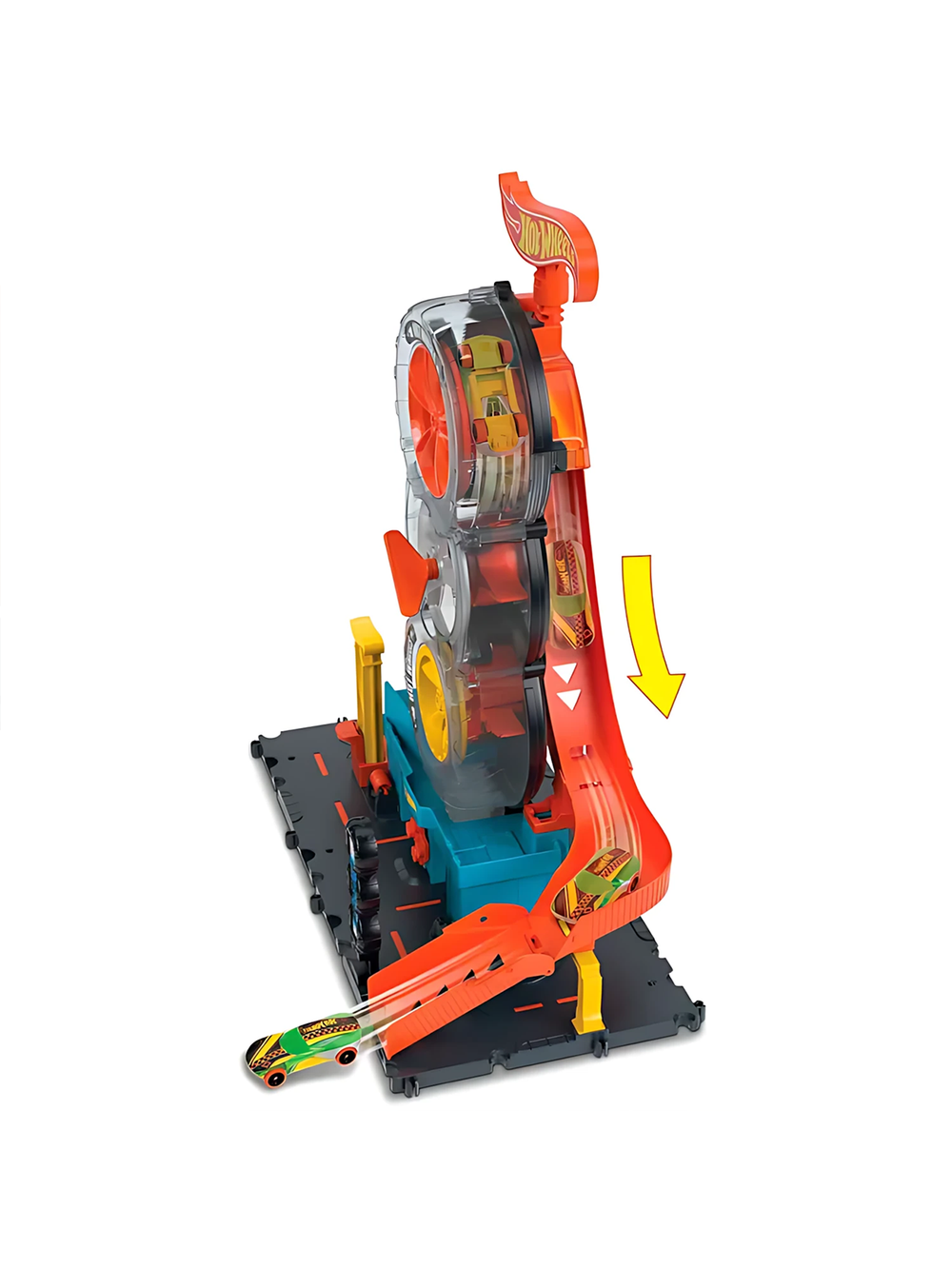 Игровой набор Хот вилс City Мастерская Крутой поворот HDP02 | Hot Wheels City Super Twist Tire Shop 4+