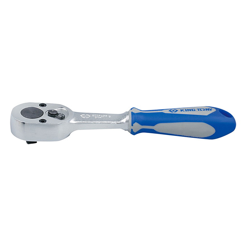 KING TONY (2779-55G) Трещотка 1/4", 130 мм, 24 зубца, флажковая
