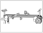 Стол складной для торцовочных пил KRAFTOOL MSA-1200, 1120-2650 х 765 х 970 мм, роликовые опоры, регулировка по высоте, складные ножки, без ручки и колес 38782-1