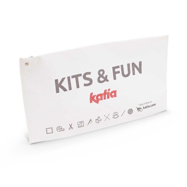Органайзер Kits & Fun для рукоделия с застежкой zip-lock и подвесом, 50х27х15 см, бумажный