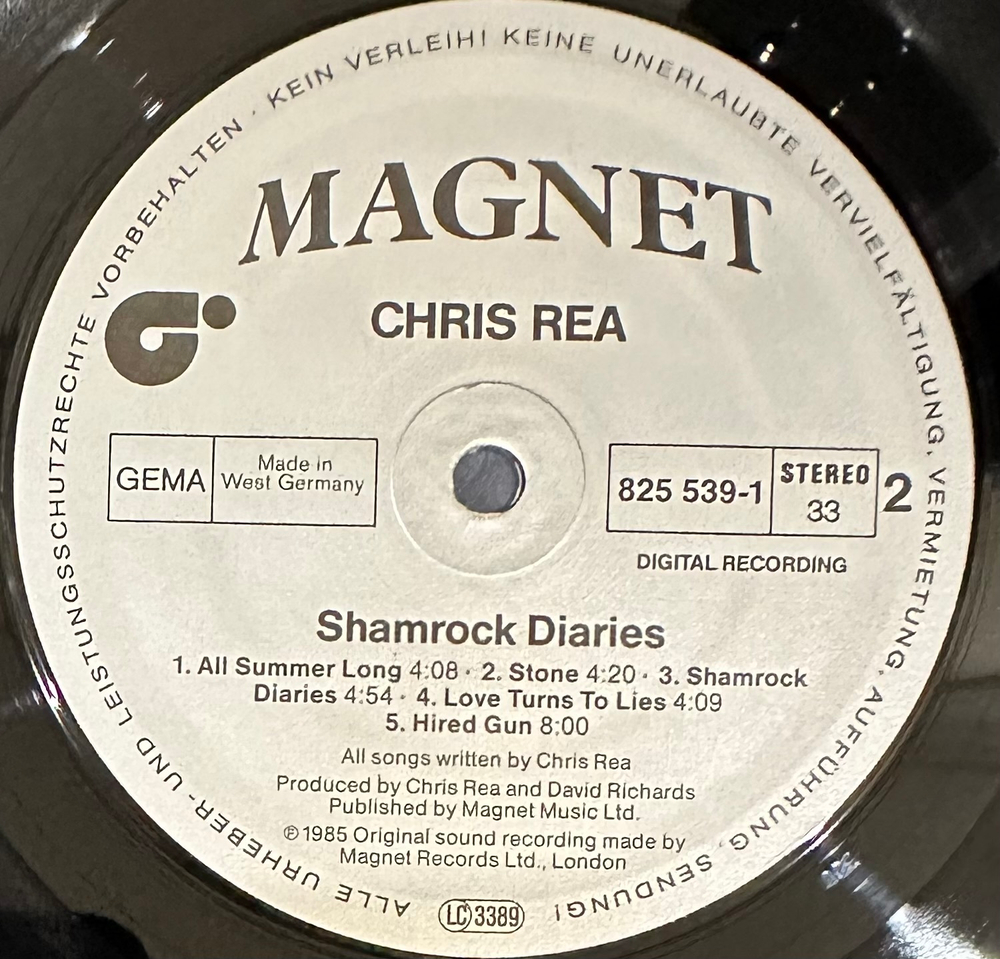 Chris Rea- Shamrock Diaries (Германия 1985г.)