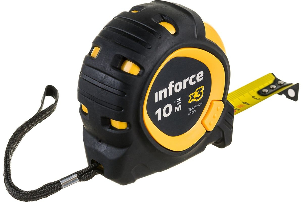 Inforce Рулетка с тройным стопом 10х25 06-11-78