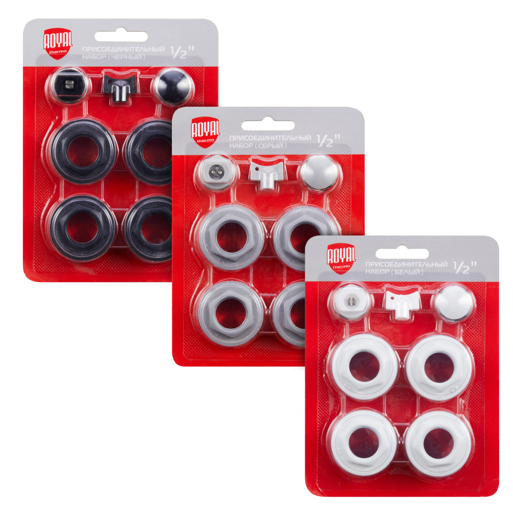 Набор присоединительный Royal Thermo 1/2'' silver