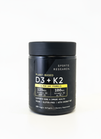 Sports Research, D3 + K2, 160 Veg Capsules | Vitamin D3 va K2, 160 kapsula