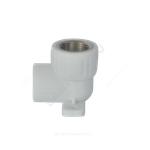 Угольник PP-R комбинированный белый Дн 20х1/2" ВР с креплением VALFEX 10120020