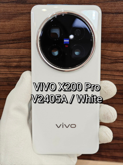 Задняя крышка OРИГИНAЛ для VIVO X200 PRO (V2405A) - задняя стеклянная панель. Цвет: Белый / White