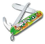 Нож My First Victorinox Rabbit Edition, 84 мм, 9 функций, зеленый 0.2373.E2