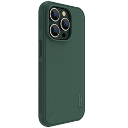Противоударный защитный чехол зеленого цвета от Nillkin для смартфона iPhone 14 Pro Max, серия Super Frosted Shield Pro
