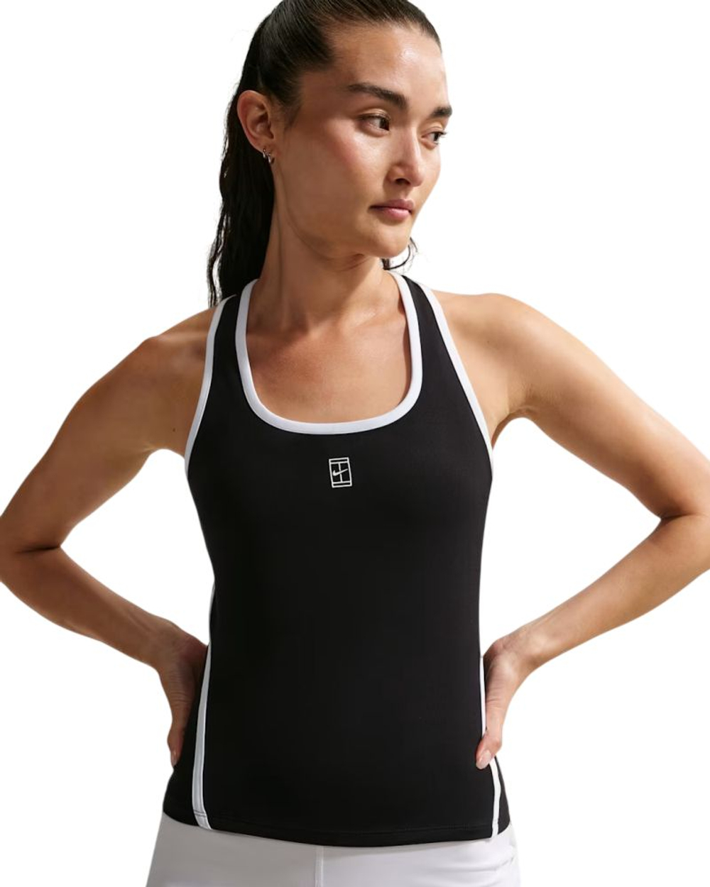 Топ теннисный Nike Court Advantage Tank - black/white