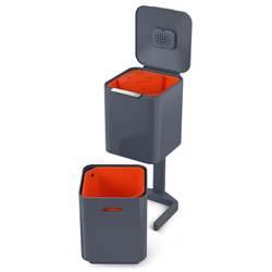 Контейнер для мусора с двумя баками totem compact, 40 л, графит