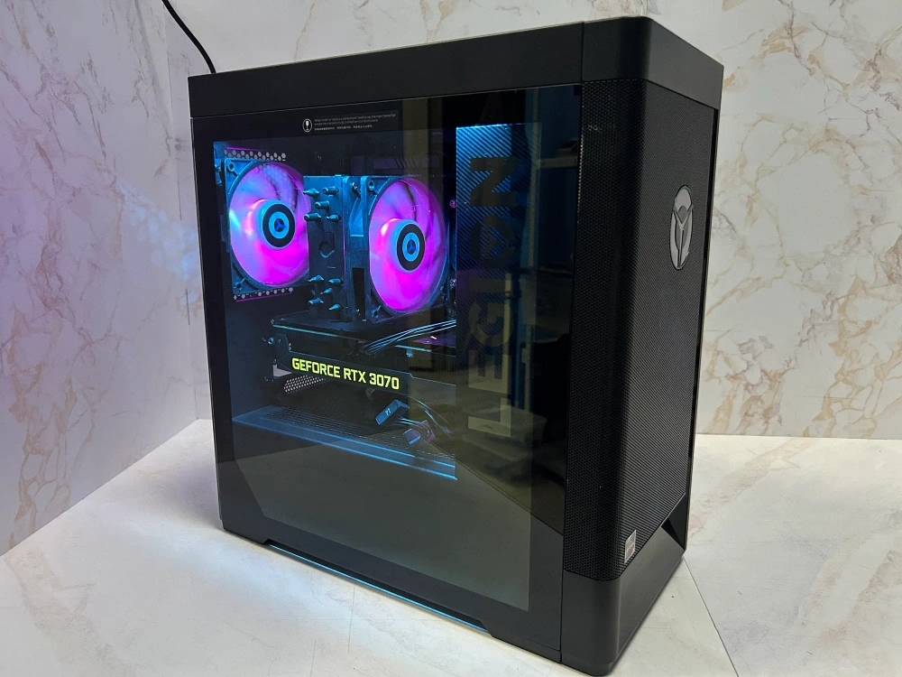 Игровой системный блок Lenovo Legion T5 26AMR5 (90RC017ERS) AMD Ryzen 5 3600/RAM 16 GB/SSD 512 GB/Nvidia RTX3070 8GB/Windows 11/черный. Состояние: B1