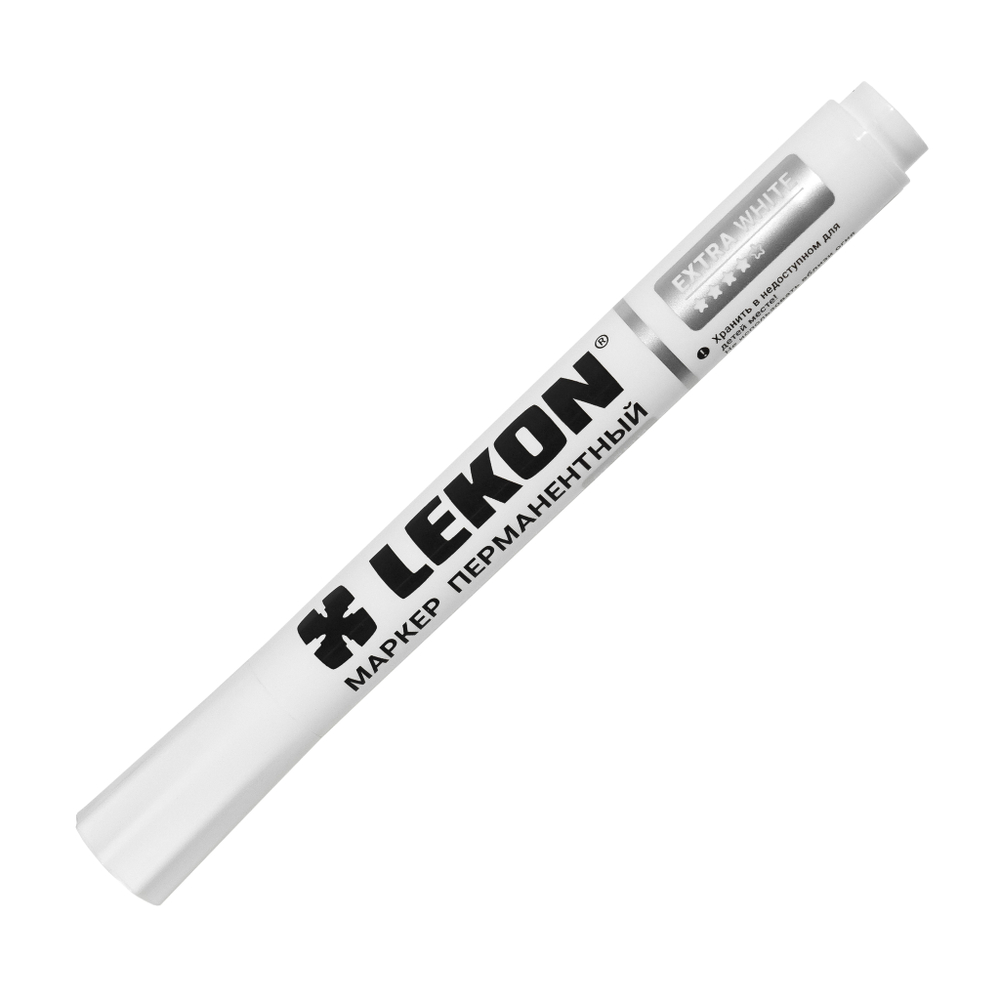 Маркер перманентный 3мм Белый LEKON EХTRA WHITE 012393
