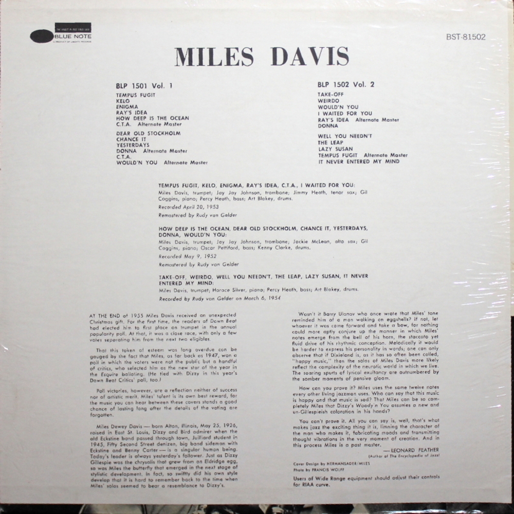Miles Davis / Volume 2 (LP)