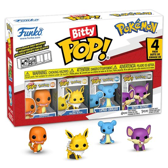 Набор Funko Bitty POP! Pokemon Charmander+Jolteon+Lapras+Rattata 4шт 81133