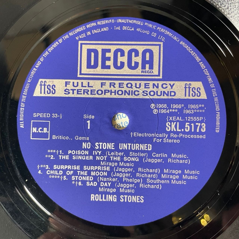 Винтажная виниловая пластинка LP The Rolling Stones No Stone Unturned (Англия 1973)