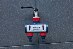 Распределитель потоков 2-х канальный премиум с переходниками 3/4” и 1” HF 003 Garden Elitech 206027