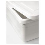Коробка с крышкой IKEA SOCKERBIT (СОККЕРБИТ), Белый, 38x25x15 см