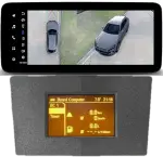 Магнитола для Opel Astra H (перенос БК вниз, серая) - Teyes LUX ONE 360 монитор 12.3" 2K QLED на Android 10, Быстрая, CarPlay, 4G SIM-слот, 4 камеры в комплекте