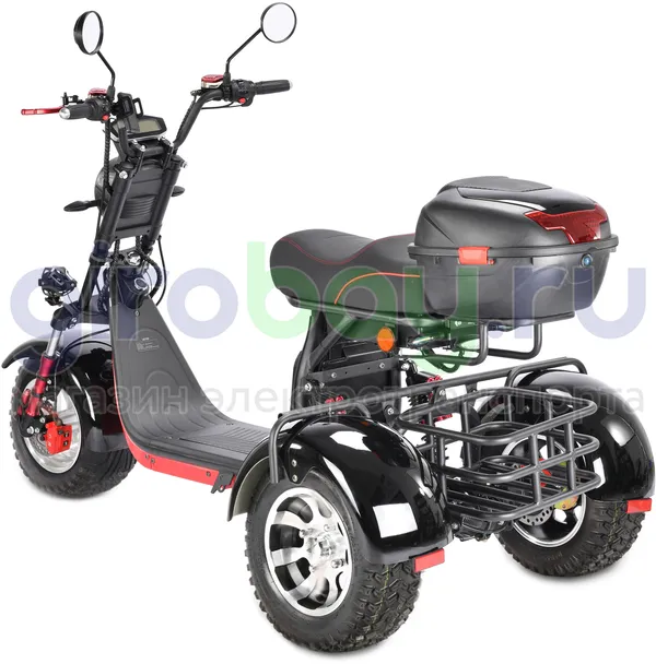 Электроскутер WHITE SIBERIA PRO TRIKE 3000W OFF-ROAD (Черный) фото №6