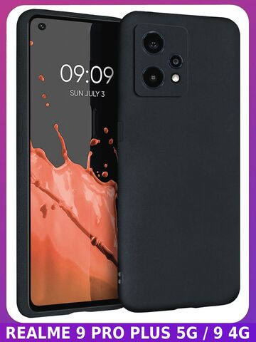 Мягкий Soft Touch чехол из силикона для REALME 9 PRO+ и 9 4G (3521) с бархатной подкладкой