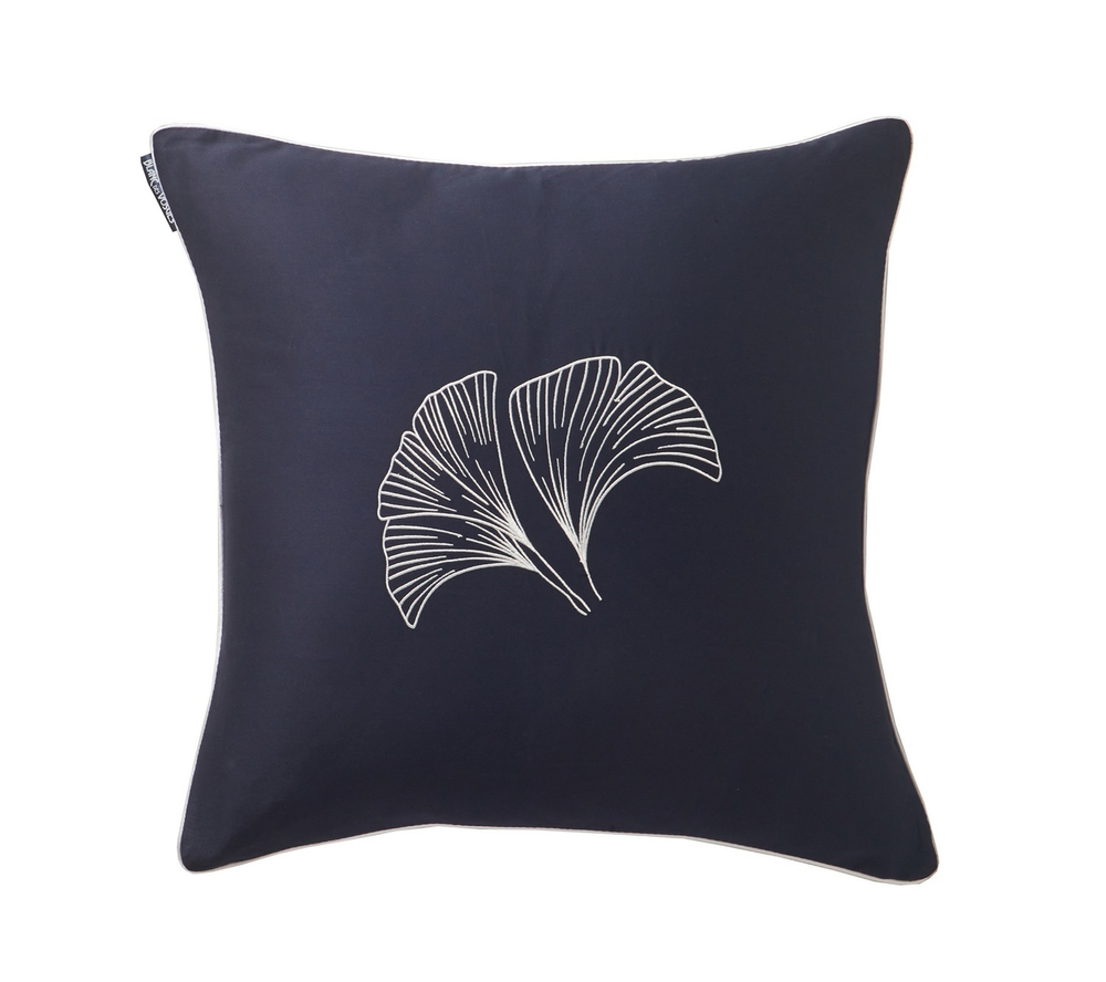 Подушка декоративная GINGKO BLEU CORINTHE 45х45 Blanc des Vosges 45x45 Синий
