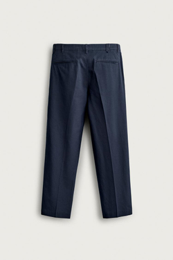 ZARA БРЮКИ RELAXED FIT С ЭФФЕКТОМ ПОТЕРТОСТИ, СИНИЙ