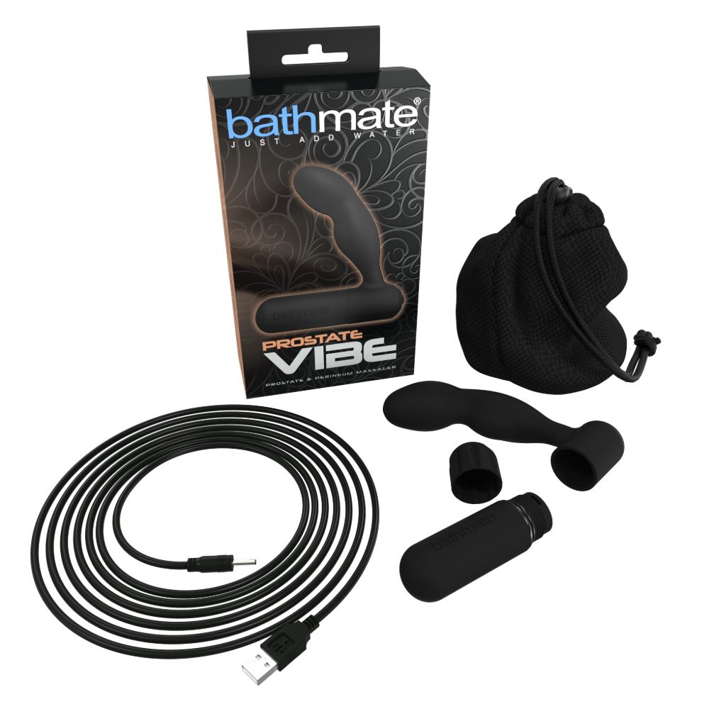 Массажер простаты с изогнутой головкой и вибропулей Vibe “Prostate Vibe”, Bathmate