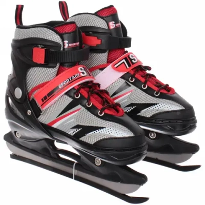 Коньки раздвижные, ледовые с роликовым блоком Sportage FIT101 Dual (размер 34-38)