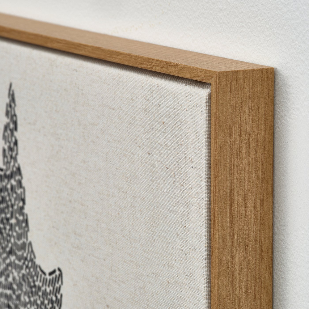 IKEA BLODFLÄDER  (ИКЕА БЛОДФЛЭДЕР)  -  Картина - чёрные листья 40x50 см
