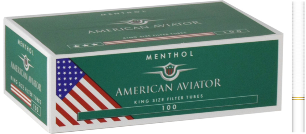 Гильзы для сигарет "American Aviator" Menthol 100шт.