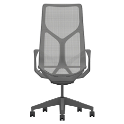 Кресло Herman Miller Cosm, высокая спинка, цвет Carbon, нерегулируемые подлокотники
