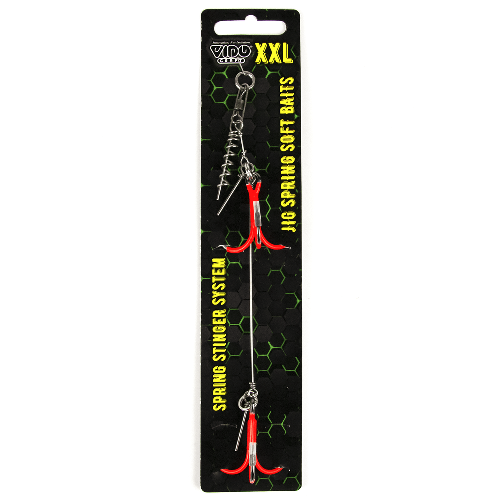 Оснастка цветной стингер со спиралью Vido Craft JIG Spring Soft Baits