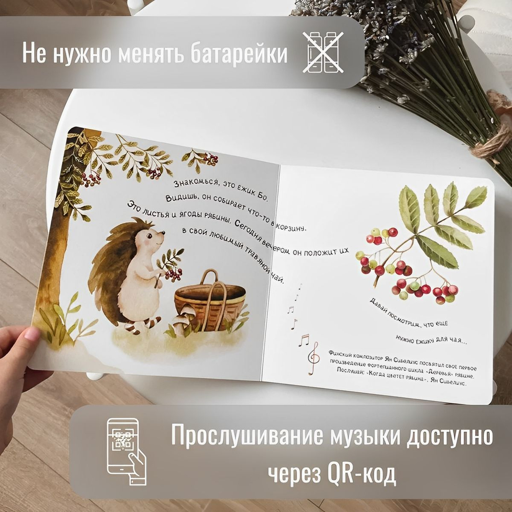 Комплект из 2 книг с классической музыкой Ёжиковый чай на русском и английском языках