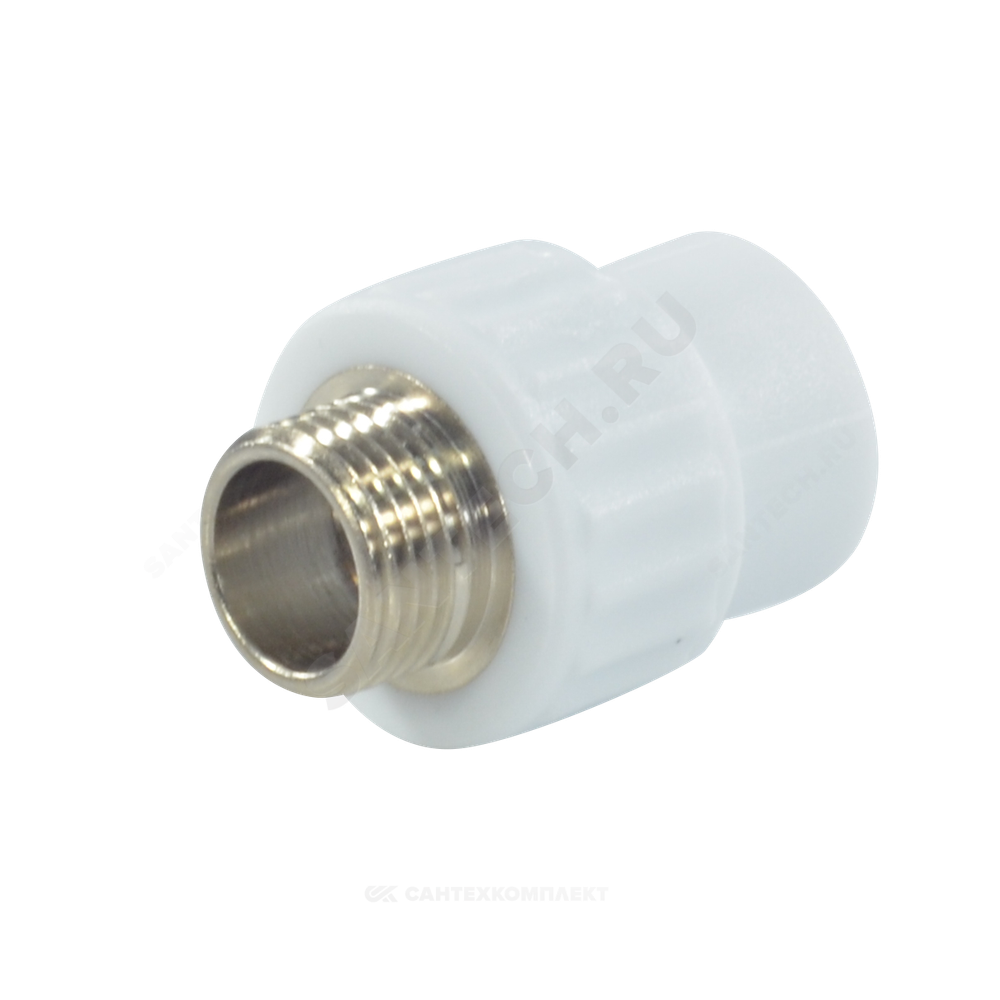 Муфта PP-R комбинированная белая Дн 25х3/4" НР VALFEX 10130025