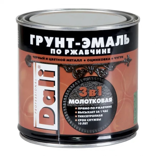 Эмаль-грунт по ржавчине 3в1 DALI  молотков. медная  0,75л (Рогнеда)