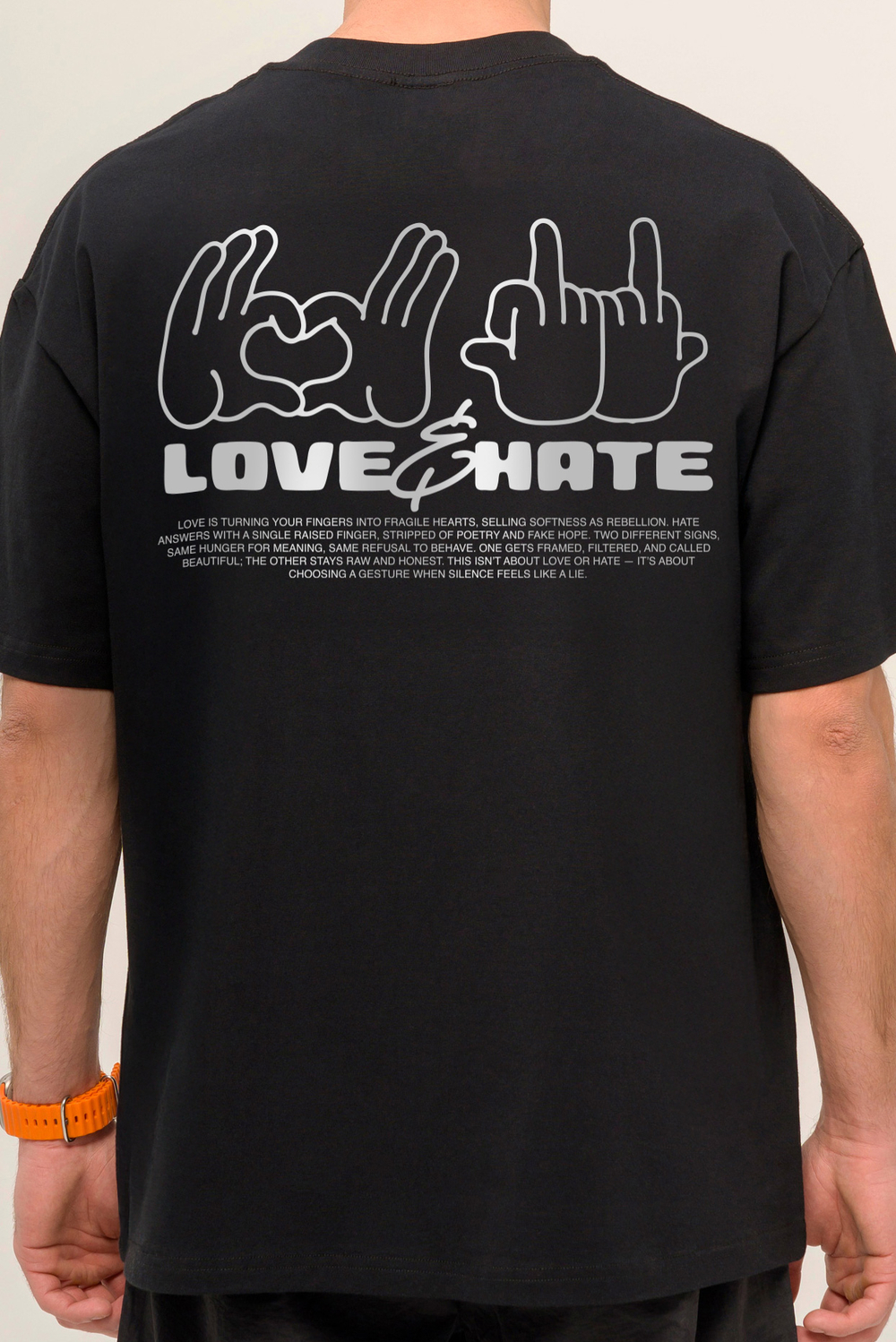 Футболка KUL'TURA "LOVE HATE" Черный