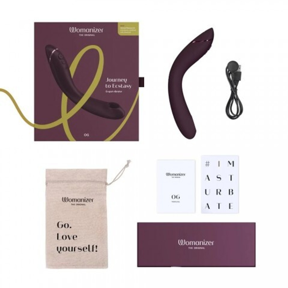 Стимулятор G-точки Womanizer OG c технологией Pleasure Air и вибрацией, фиолетовый