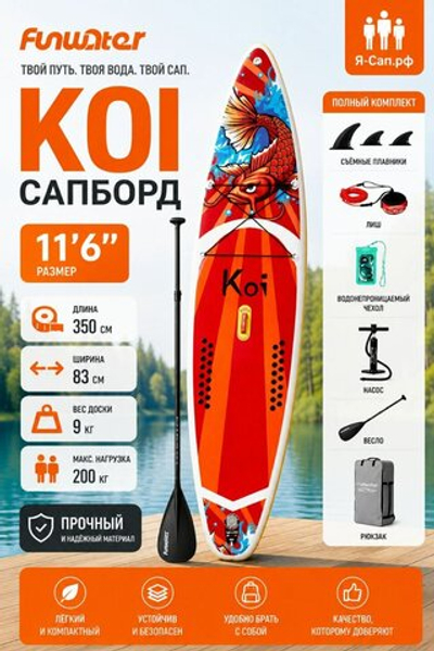 Сапборд надувной, сап борд, sup board, 350 см 200 кг